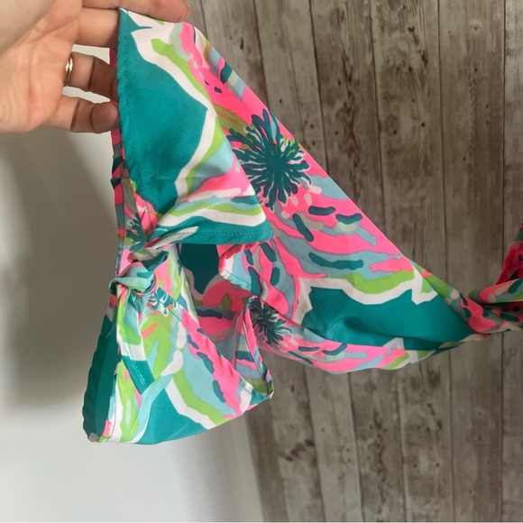 Floral Off-Shoulder Blouse - Pink and Green Southern Frock XS - Picture 3 of 4